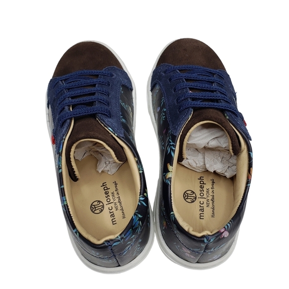 Marc Joseph | NIB Metropolitan Floral Napa Leather Low Top Sneakers Girl's 13 - Picture 7 of 15